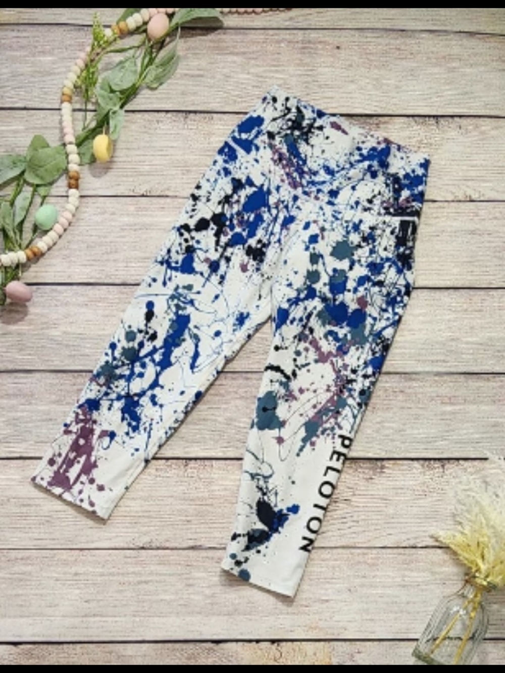 Peloton x WITH Splatter Paint Cropped Leggings Size M